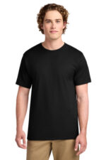 Port & Co Ring Spun Cotton Tee. PC150 Jet Black