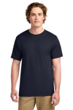 Port & Co Ring Spun Cotton Tee. PC150 Navy