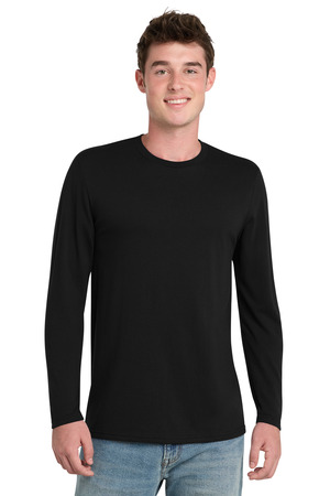 Port & Co Tri-Blend Long Sleeve Tee. PC330LS Black