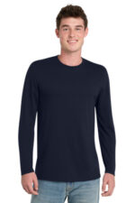 Port & Co Tri-Blend Long Sleeve Tee. PC330LS Deep Navy