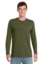 Port & Co Tri-Blend Long Sleeve Tee. PC330LS Military Green Heather