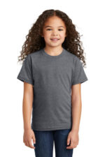 Port & Co Youth Tri-Blend Tee PC330Y Graphite Heather