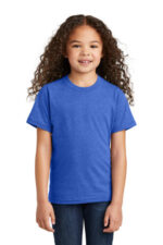 Port & Co Youth Tri-Blend Tee PC330Y Heather Royal
