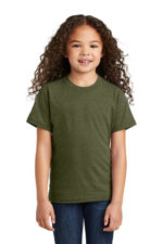 Port & Co Youth Tri-Blend Tee PC330Y Military Green Heather