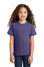 Port & Co Youth Tri-Blend Tee PC330Y Team Purple Heather