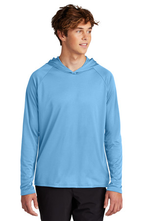 Port & Co Performance Pullover Hooded Tee PC380H Carolina Blue