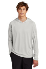 Port & Co Performance Pullover Hooded Tee PC380H Silver