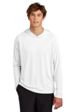 Port & Co Performance Pullover Hooded Tee PC380H White