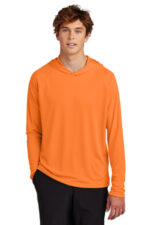 Port & Co Performance Pullover Hooded Tee PC380H Neon Orange