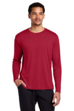 Port & Co Long Sleeve Performance Tee. PC380LS Red