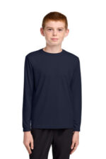 Port & Co Youth Long Sleeve Performance Tee PC380YLS Deep Navy