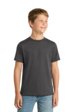 Port & Co Youth Performance Blend Tee. PC381Y Charcoal