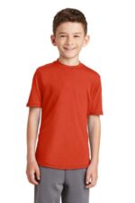 Port & Co Youth Performance Blend Tee. PC381Y Orange