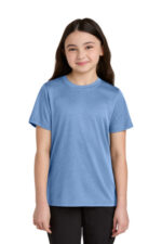 Port & Co Youth Heather Performance Tee PC390Y Carolina Blue Heather