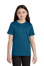 Port & Co Youth Heather Performance Tee PC390Y Vintage Sapphire