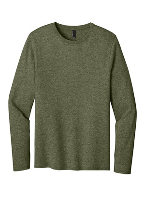 Port & Co Easy Cotton Long Sleeve Tee PC43LS Olive Drab Green Heather
