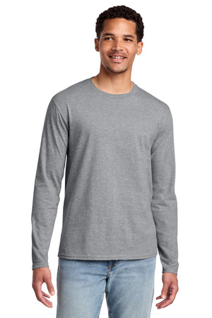 Port & Co Long Sleeve Fan Favorite Tee. PC450LS Athletic Heather