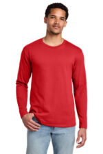 Port & Co Long Sleeve Fan Favorite Tee. PC450LS Bright Red