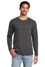 Port & Co Long Sleeve Fan Favorite Tee. PC450LS Charcoal