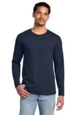 Port & Co Long Sleeve Fan Favorite Tee. PC450LS Deep Navy