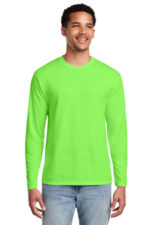 Port & Co Long Sleeve Fan Favorite Tee. PC450LS Flash Green