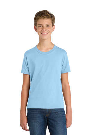 Port & Co Youth Fan Favorite Tee. PC450Y Light Blue