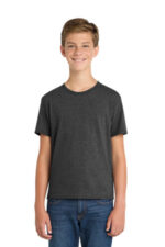 Port & Co Youth Fan Favorite Blend Tee. PC455Y Black Heather