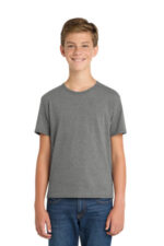 Port & Co Youth Fan Favorite Blend Tee. PC455Y Graphite Heather