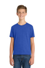 Port & Co Youth Fan Favorite Blend Tee. PC455Y True Royal Heather