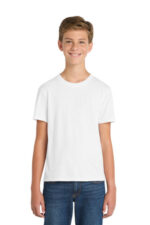 Port & Co Youth Fan Favorite Blend Tee. PC455Y White