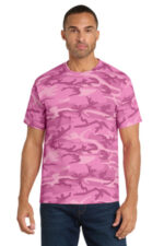 Port & Co Core Cotton Camo Tee. PC54C Pink Camo