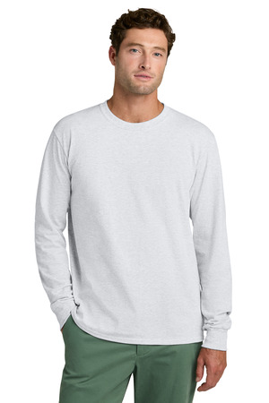 Port & Co Long Sleeve Core Cotton Tee. PC54LS Ash