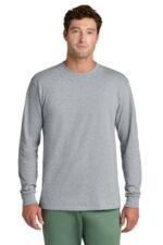 Port & Co Long Sleeve Core Cotton Tee. PC54LS Athletic Heather