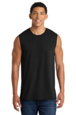Port & Co Core Cotton Sleeveless Tee. PC54SL Jet Black