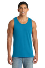 Port & Co Core Cotton Tank Top. PC54TT Neon Blue