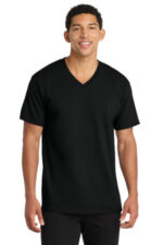 Port & Co Core Cotton V-Neck Tee. PC54V Jet Black