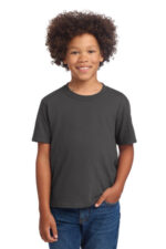 Port & Co Youth Core Cotton DTG Tee PC54YDTG Charcoal
