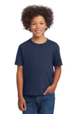 Port & Co Youth Core Cotton DTG Tee PC54YDTG Navy