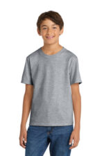 Port & Co Youth Core Cotton Tee. PC54Y Athletic Heather
