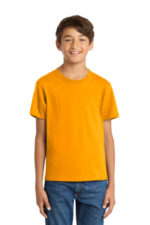Port & Co Youth Core Cotton Tee. PC54Y Gold
