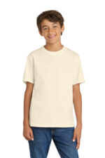 Port & Co Youth Core Cotton Tee. PC54Y Natural