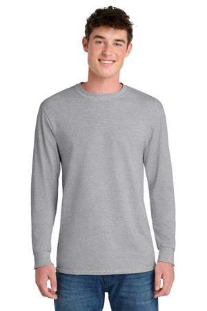 Port & Co Tall Long Sleeve Core Blend Tee. PC55LST Ash