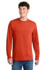 Port & Co Tall Long Sleeve Core Blend Tee. PC55LST Orange