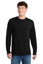 Port & Co Tall Long Sleeve Core Blend Tee. PC55LST Jet Black