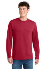 Port & Co Long Sleeve Core Blend Tee. PC55LS Red