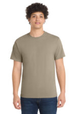 Port & Co Tall Core Blend Tee. PC55T Desert Sand
