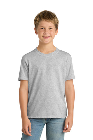 Port & Co Youth Core Blend Tee. PC55Y Ash
