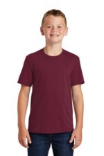 Port & Co Youth Core Blend Tee. PC55Y Cardinal