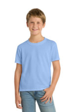Port & Co Youth Core Blend Tee. PC55Y Light Blue
