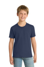 Port & Co Youth Core Blend Tee. PC55Y Navy